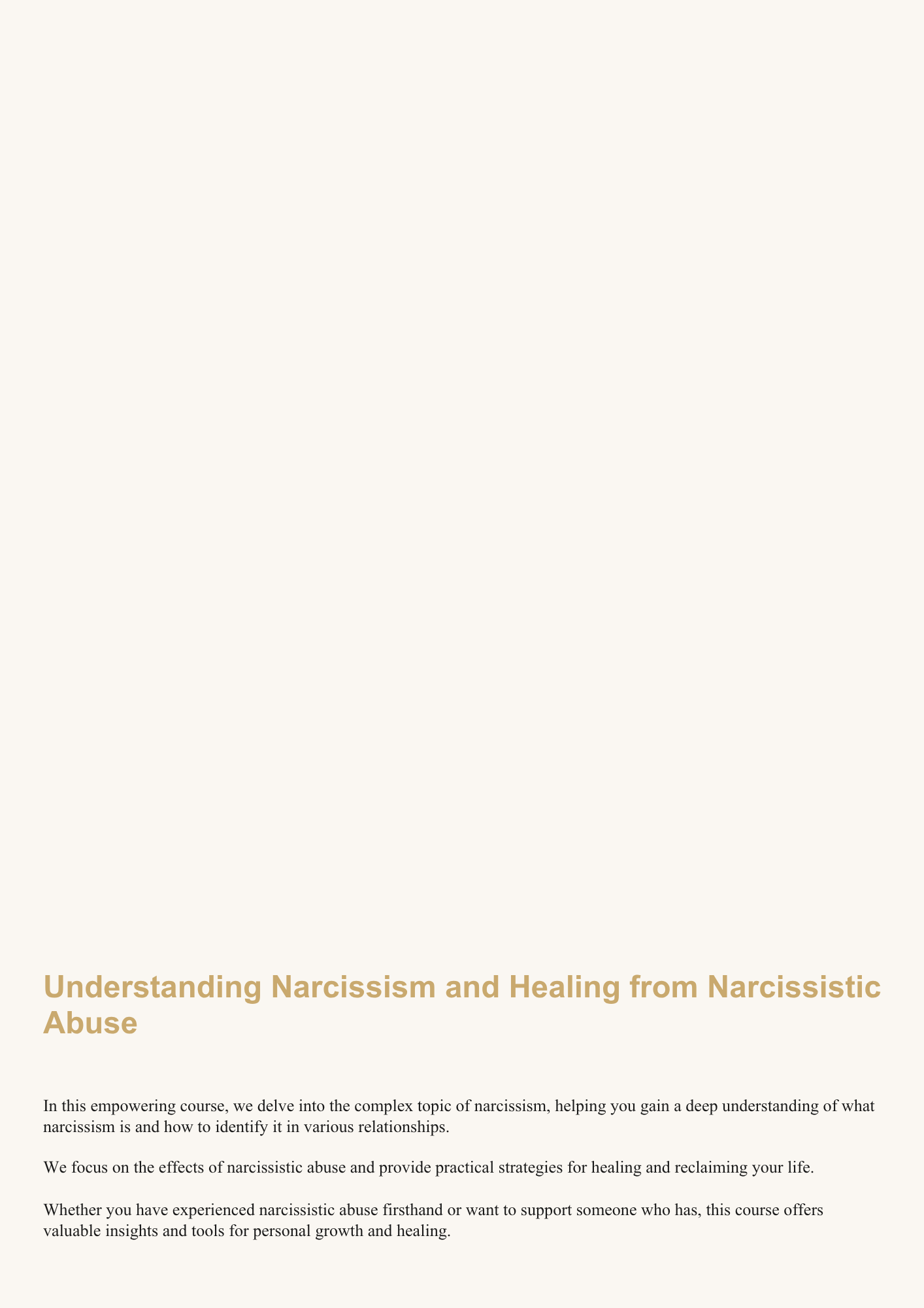 Finally Free:healing from narcissistic abuse